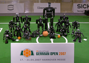 Humanoid League robots at German Open 2007