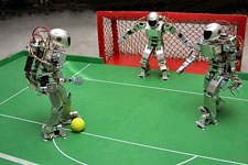 FIRA HuroCup: Humanoid soccer robots from KAIST